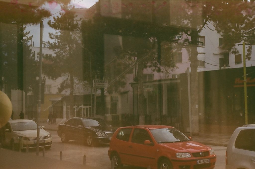 Town scene shot on 35mm film